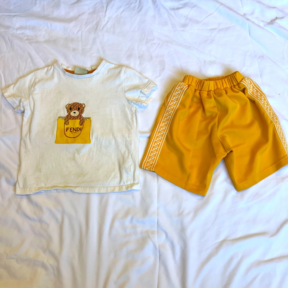 Fendi matching set teddy bear toddler boy